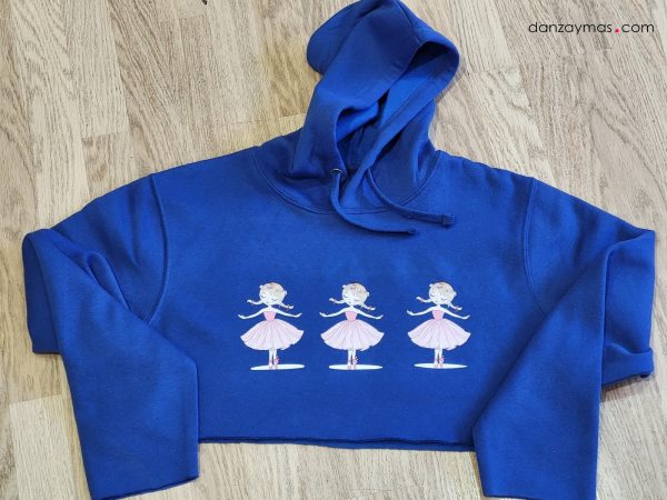 Sudadera corta con bailarinas