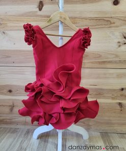 Vestido de flamenca rojo para niña