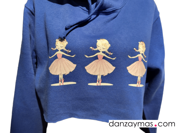 Sudadera corta con bailarinas