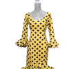 Traje de flamenca amarillo lunares