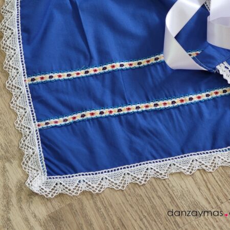 Delantal traje regional azulina niña