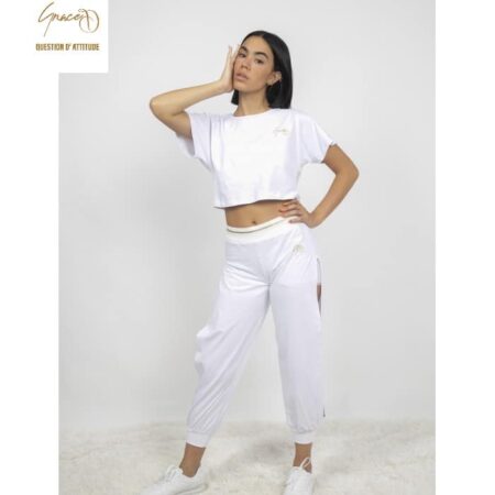 Pantalón de yoga o baile blanco