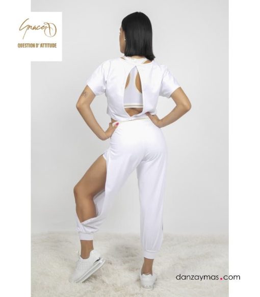 Pantalón de yoga o baile blanco