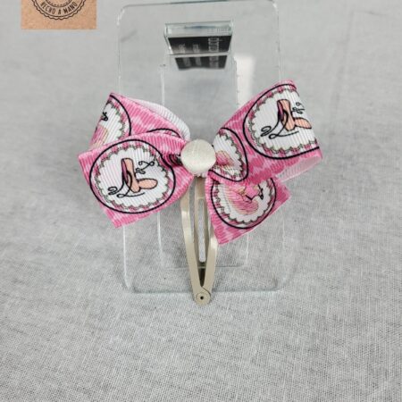Lazo con clic ballet rosa