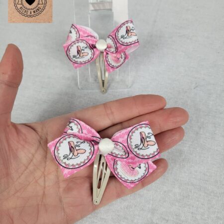 Lazo con clic ballet rosa