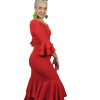 Traje de flamenca rojo elástico