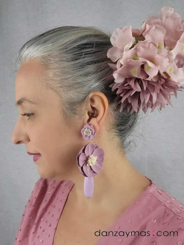 Pendientes de flamenca pastel