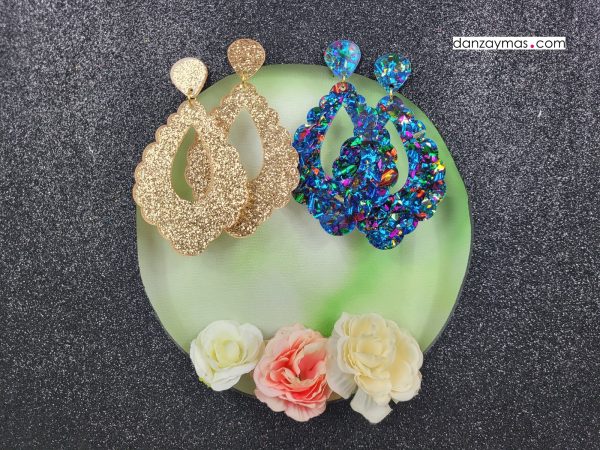 Pendientes de flamenca brillantes