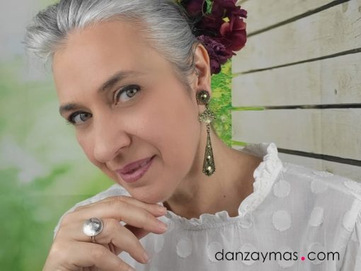 Pendientes flamencos abanicos