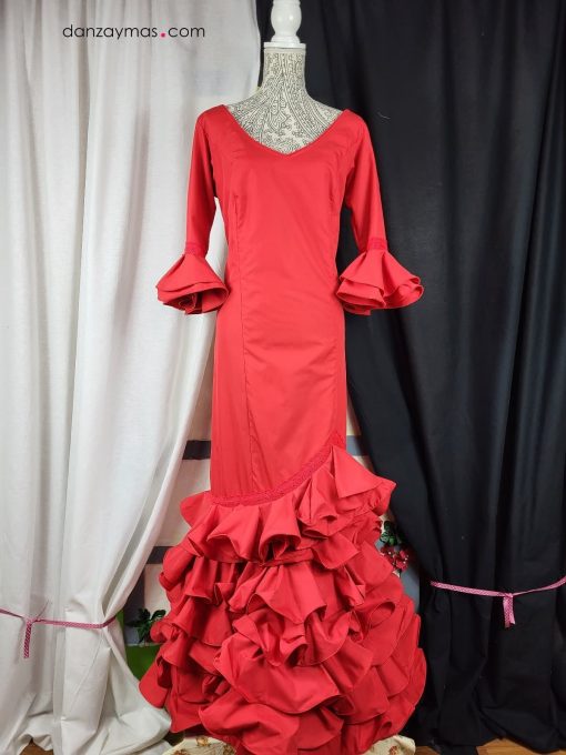 Traje de flamenca rojo