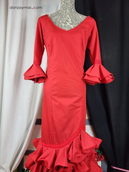 Traje de flamenca rojo