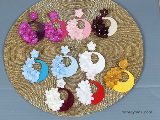 Aros de flamenca con florecitas