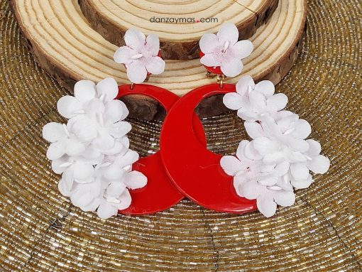 Aros de flamenca con florecitas