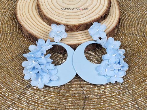 Aros de flamenca con florecitas