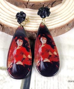 Pendientes flamencos con rociera