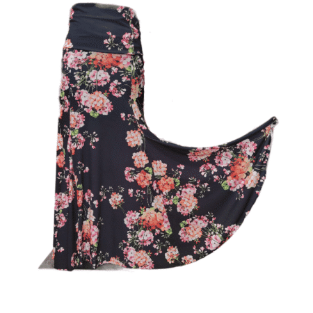 Falda flamenca estampada hortensia