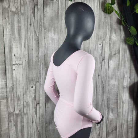 Maillot ballet manga larga rosa