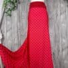 Falda flamenca ensayo roja lunar