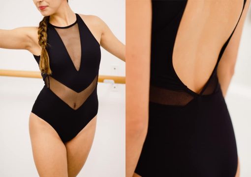 Maillot ballet cuello alter negro
