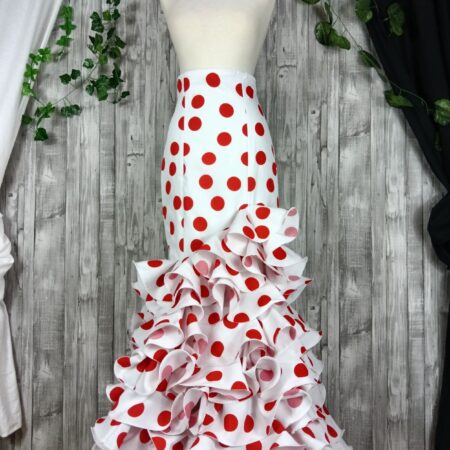 Falda flamenca roja lunar