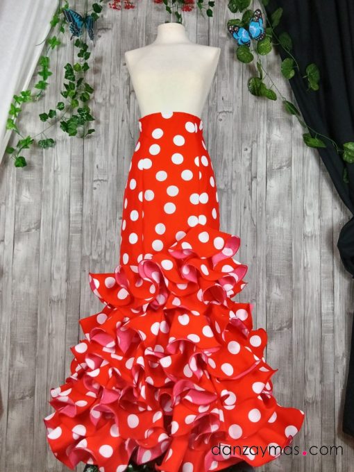 Falda flamenca en roja