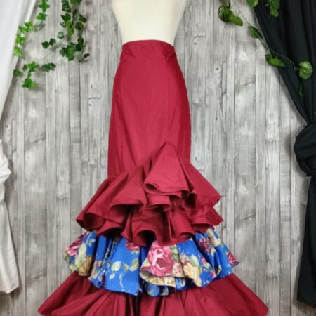 Falda flamenca vino