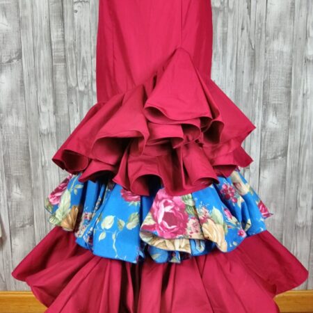 Falda flamenca vino