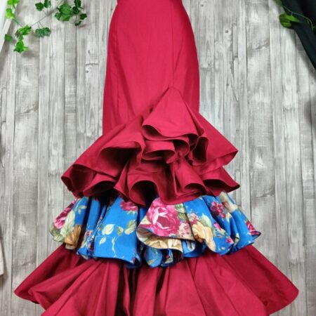 Falda flamenca vino