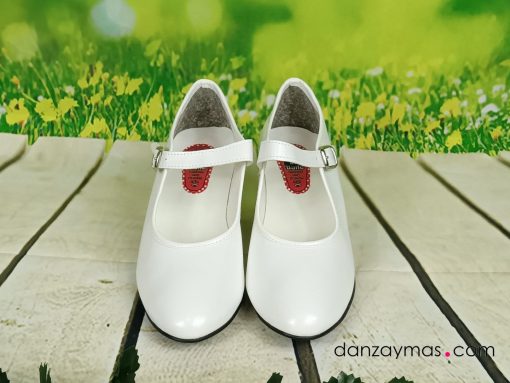 Zapatos de flamenca blancos 15BL - Imagen 2