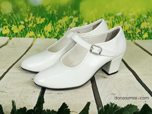 Zapatos de flamenca blancos 15BL