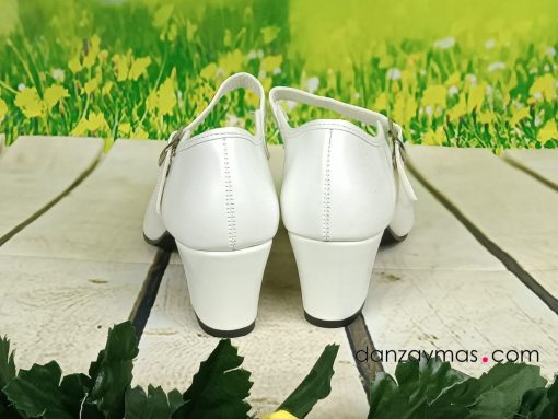 Zapatos de flamenca blancos 15BL - Imagen 5