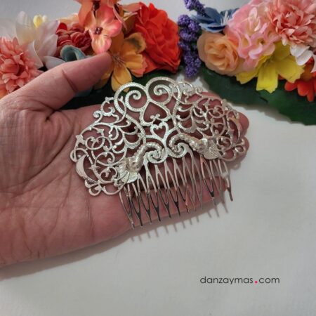 Peinecillo filigrana de metal para huertana o flamenca.