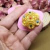 Broche resina flor