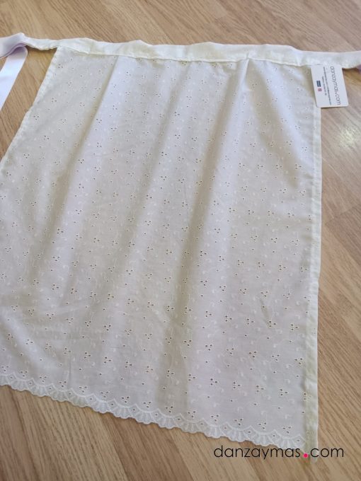 Delantal de adulta blanco roto