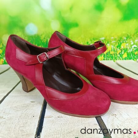 Zapatos de baile flamenco granates