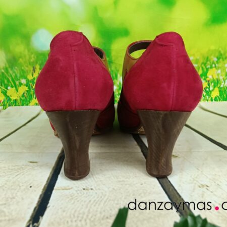 Zapatos de baile flamenco granates