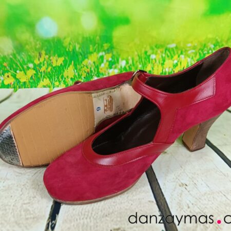 Zapatos de baile flamenco granates