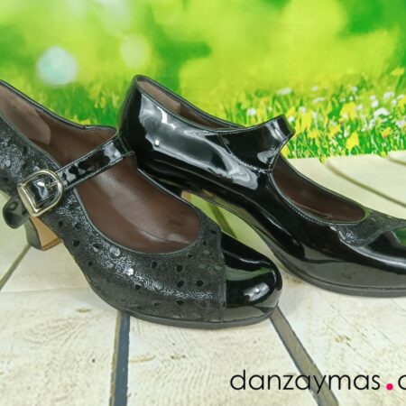 Zapatos de flamenca profesional negros