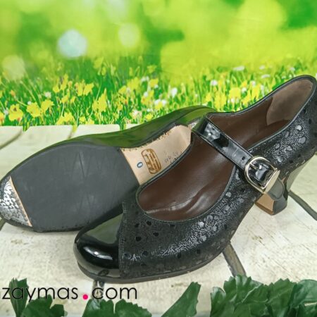 Zapatos de flamenca profesional negros