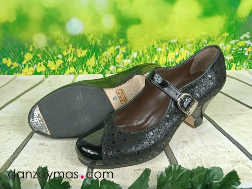 Zapatos de flamenca profesional negros