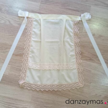Delantal regional niña beige