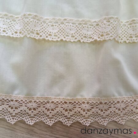 Delantal regional niña beige