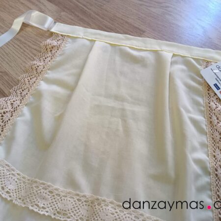Delantal regional niña beige