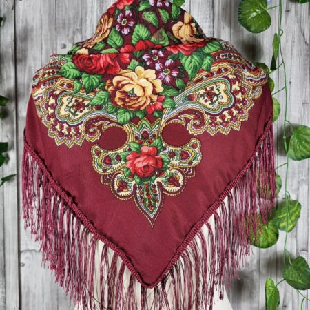 Mantón con estampado de flores