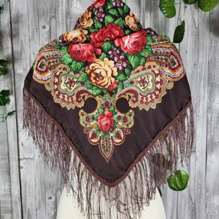 Mantón con estampado de flores