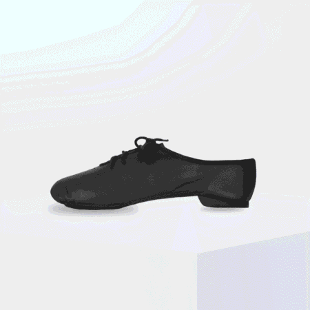 Zapato folclore negro con cordón