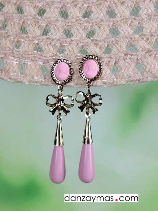 Pendientes calabaza camafeo
