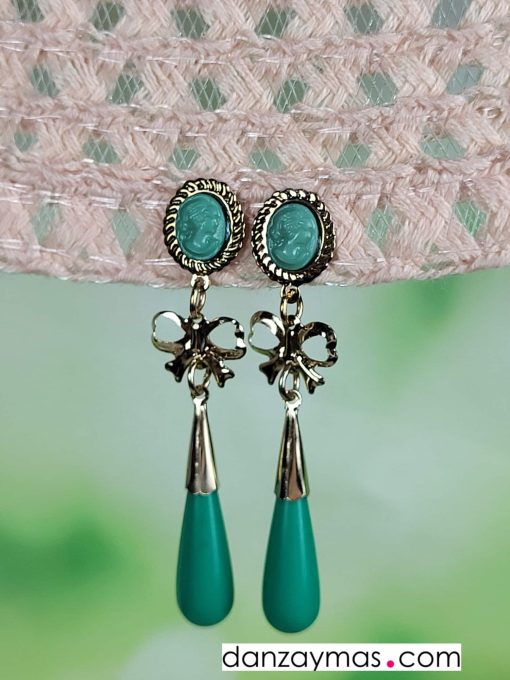Pendientes calabaza camafeo