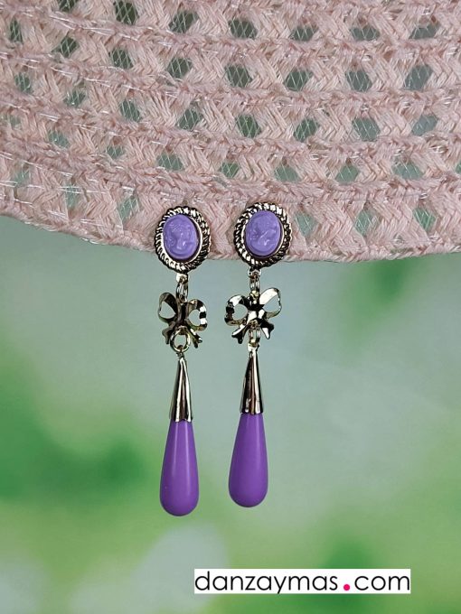 Pendientes calabaza camafeo