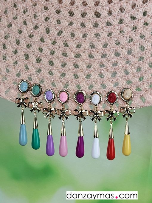 Pendientes calabaza camafeo